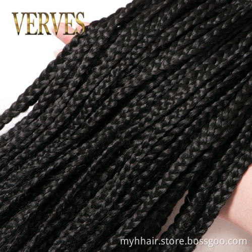 Box Braids Hair ombre Crochet Hair Extensions 22 roots/pack synthetic braiding Burgundy Brown color 18 Inch Crochet Braids